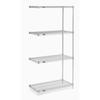 Nexel Poly-Z-Brite 5 Tier Wire Shelving Add-On Unit, 48" W x 21" D x 63" H view 1