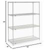 Nexel 5 Tier Chrome Wire Shelving Starter Unit, 60" W x 18" D x 63" H view 2