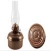 Oil Lamps - Brass Dorset Table Lamp (8", Antique with Amber Glass) view 2