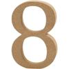 Creativ "8" Mdf Number, Brown, 13 x 2cm view 1