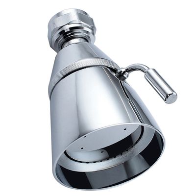 Angle Simple High Flow Shower Head, Brass Swivel Joint Adjustable Shower Sprayer, G 1/2, Chrome