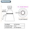 Angle Simple High Flow Shower Head, Brass Swivel Joint Adjustable Shower Sprayer, G 1/2, Chrome view 2