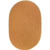 Super Area Rugs Maui Solid Braided Rug Indoor/Outdoor Washable Reversible Carpet, New Gold, 4' X 6' Oval view 1