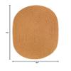 Super Area Rugs Maui Solid Braided Rug Indoor/Outdoor Washable Reversible Carpet, New Gold, 4' X 6' Oval view 2