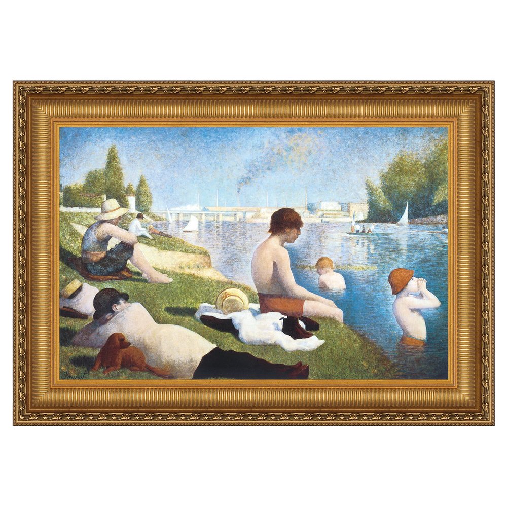Design Toscano "Bathing at Asnieres, 1883" Canvas Replica Painting, Grande