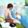 Design Toscano "Bathing at Asnieres, 1883" Canvas Replica Painting, Grande view 2