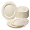 " OCCASIONS " 120 Plates Pack, Heavyweight Disposable Wedding Party Plastic Plates (6.25'' Dessert/Bread Plate, Plain Ivory) view 1