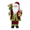 16" Red and Green Grand Imperial Santa Claus with Gift Bag Christmas Tabletop Figurine view 1