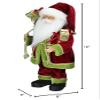 16" Red and Green Grand Imperial Santa Claus with Gift Bag Christmas Tabletop Figurine view 4