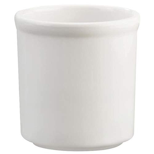 Crock Jar Color: White, Size: 5.5" H x 5" W x 5" D
