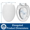 Mayfair Caswell Modern Slow Close Toilet Seat, Durable Plastic, Elongated, White view 3