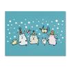 Trademark Fine Art "Christmas Creatures in Blue" Artwork by Carla Martell, 18 by 24-Inch view 1