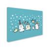 Trademark Fine Art "Christmas Creatures in Blue" Artwork by Carla Martell, 18 by 24-Inch view 2