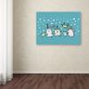 Trademark Fine Art "Christmas Creatures in Blue" Artwork by Carla Martell, 18 by 24-Inch view 3