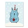 Trademark Fine Art "Christmas Snow Cat" Artwork by Carla Martell, 18 by 24-Inch view 1