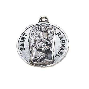1home Sterling Patron Saint Raphael Medal