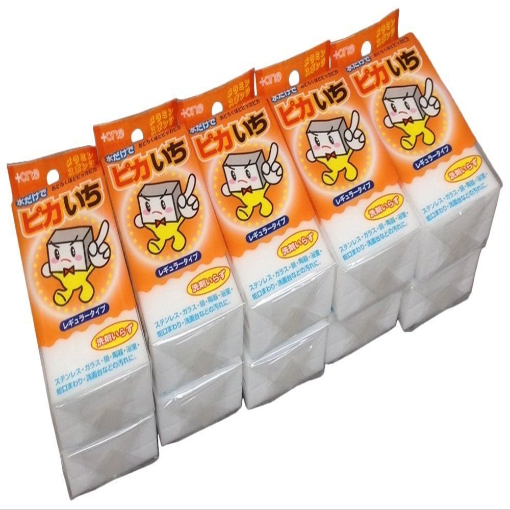 Melamine Sponges Pikaichi 10 Pcs Kitchen Kitchen Regular White