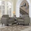 America Luxury - Chairs Modern Contemporary Armchair Set of Two Gray view 2