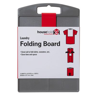 Household Essentials 195 Shirt Folding Board For T-Shirts, Polos And Dress Shirts, Black