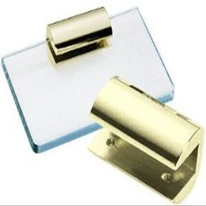CRL Gold Plated 2-3/4" Long No-Drill Shelf Clamp for 3/8" Glass - 1270GP