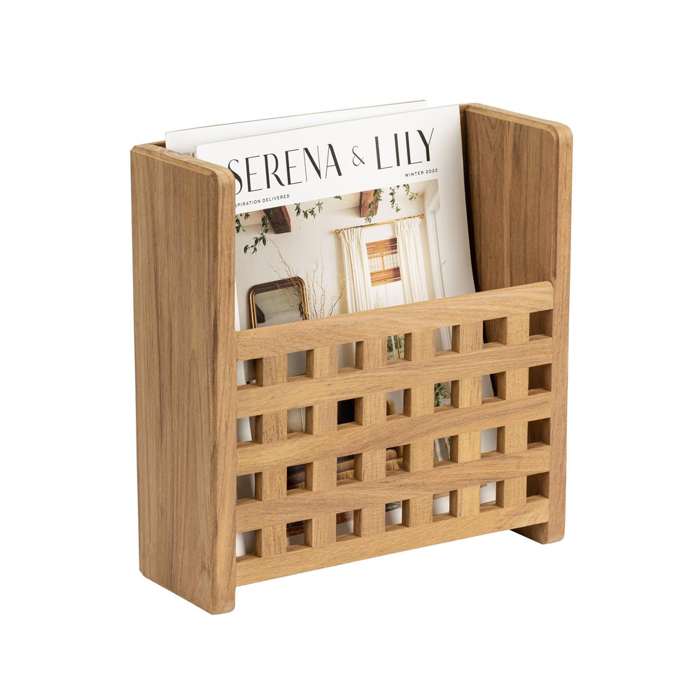 Whitecap 62502 Teak Grate-Front Magazine Rack