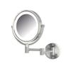 JERDON Wall-Mounted Vanity Mirror with Lights - Hard Wired Makeup Mirror with 8X Magnification & Nickel Finish - Direct Wire Model HL88NLD view 1
