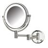 JERDON Wall-Mounted Vanity Mirror with Lights - Hard Wired Makeup Mirror with 8X Magnification & Chrome Finish - Direct Wire Model HL88CLD view 1