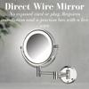 JERDON Wall-Mounted Vanity Mirror with Lights - Hard Wired Makeup Mirror with 8X Magnification & Chrome Finish - Direct Wire Model HL88CLD view 2