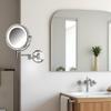 JERDON Wall-Mounted Vanity Mirror with Lights - Hard Wired Makeup Mirror with 8X Magnification & Chrome Finish - Direct Wire Model HL88CLD view 4