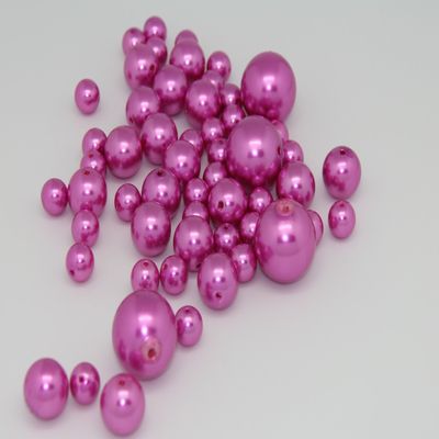 75 Jumbo Pearls Decorative Vase Filler Assorted Sizes for Wedding Centerpiece - FUSCHIA