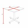 Regency Kobe 42-Inch Square Breakroom Table, Grey, and 4 Zeng Stack Chairs, Blue view 3