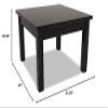 Alera - Valencia Series Occasional Table, Rectangle, 23-5/8w x 20d x 20-3/8h, Black VA7520BK (DMi EA view 2