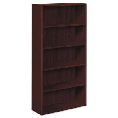 HON 105535NN 10500 Series Laminate Bookcase, Five-Shelf, 36w x 13-1/8d x 71h, Mahogany