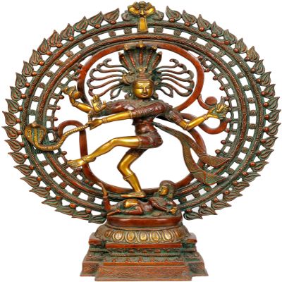 Nataraja in OM (AUM) - Brass Statue