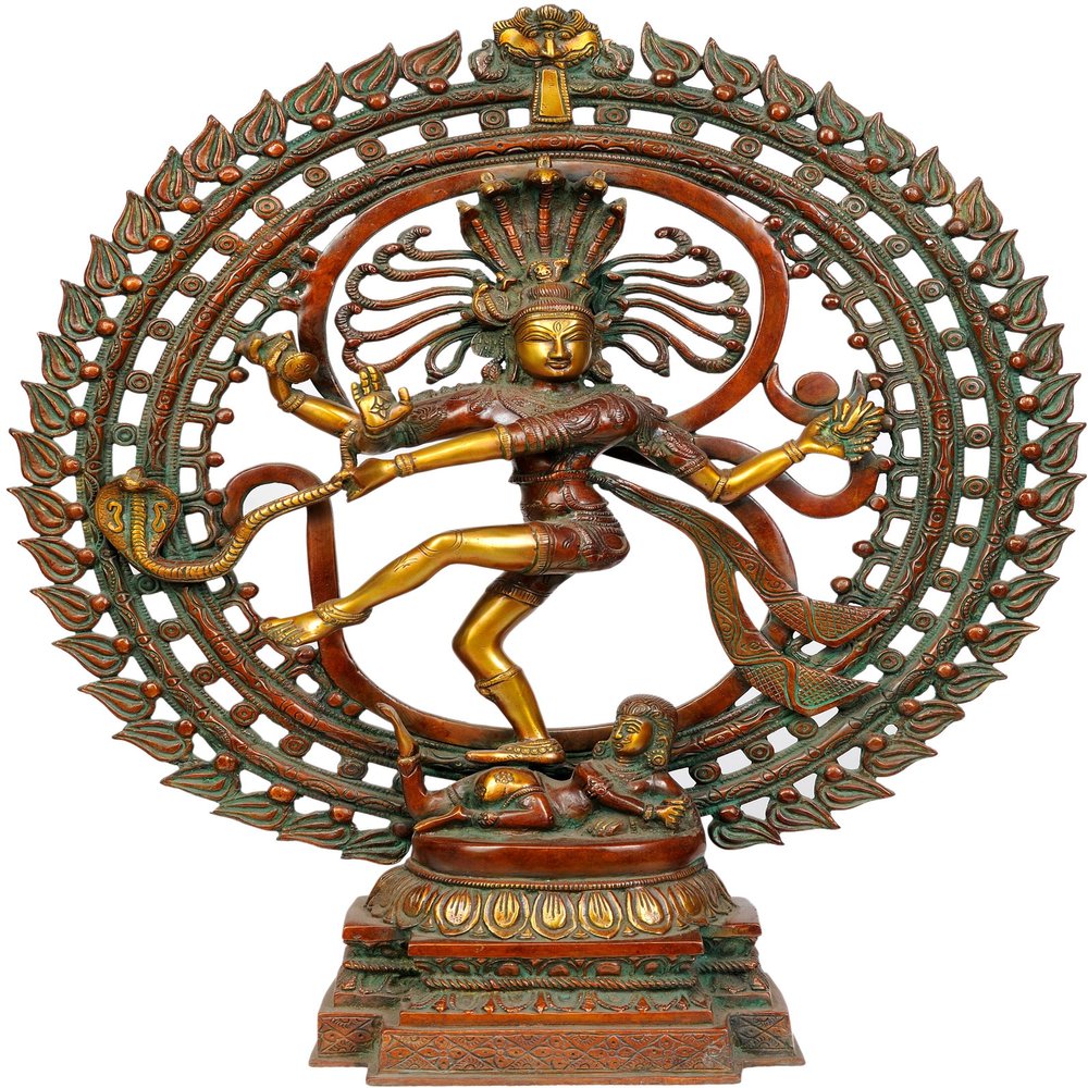 Nataraja in OM (AUM) - Brass Statue