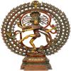 Nataraja in OM (AUM) - Brass Statue view 1