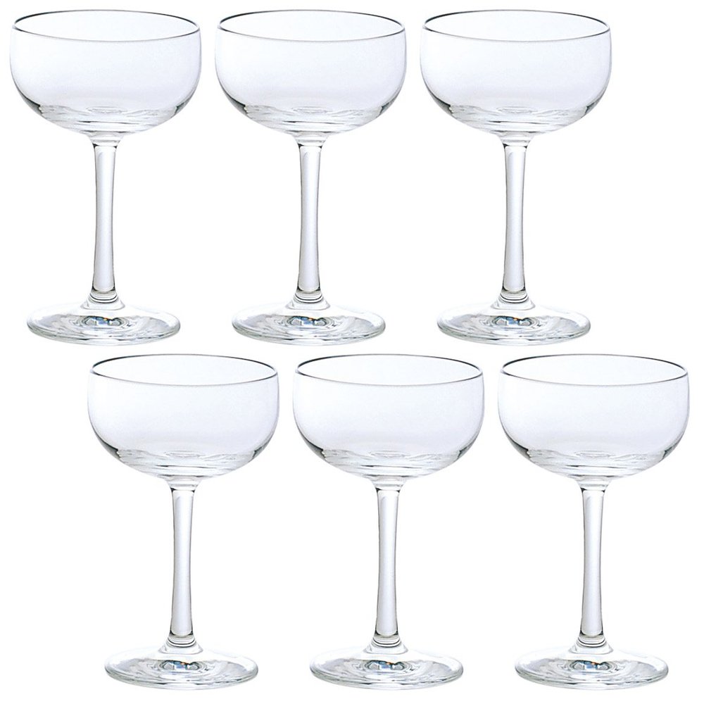 Aderia L6722 Champagne Glasses 5.1fl oz(150ml) G Line Set of 6 Made in Japan