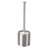 Axentia Stainless Steel Toilet Brush and Holder Set - Rust-Free Steel with Hygienic Removable Glass Insert - Incl. Replaceable Spare Toilet Bowl Brush Head view 1
