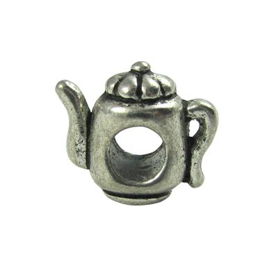 UniqueBeadsAndGifts Universal Teapot Charm, Tea Pot Bead, Teapot Bracelet Charm