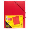 idena DIN Box File with Elastic Strap a4 red view 1