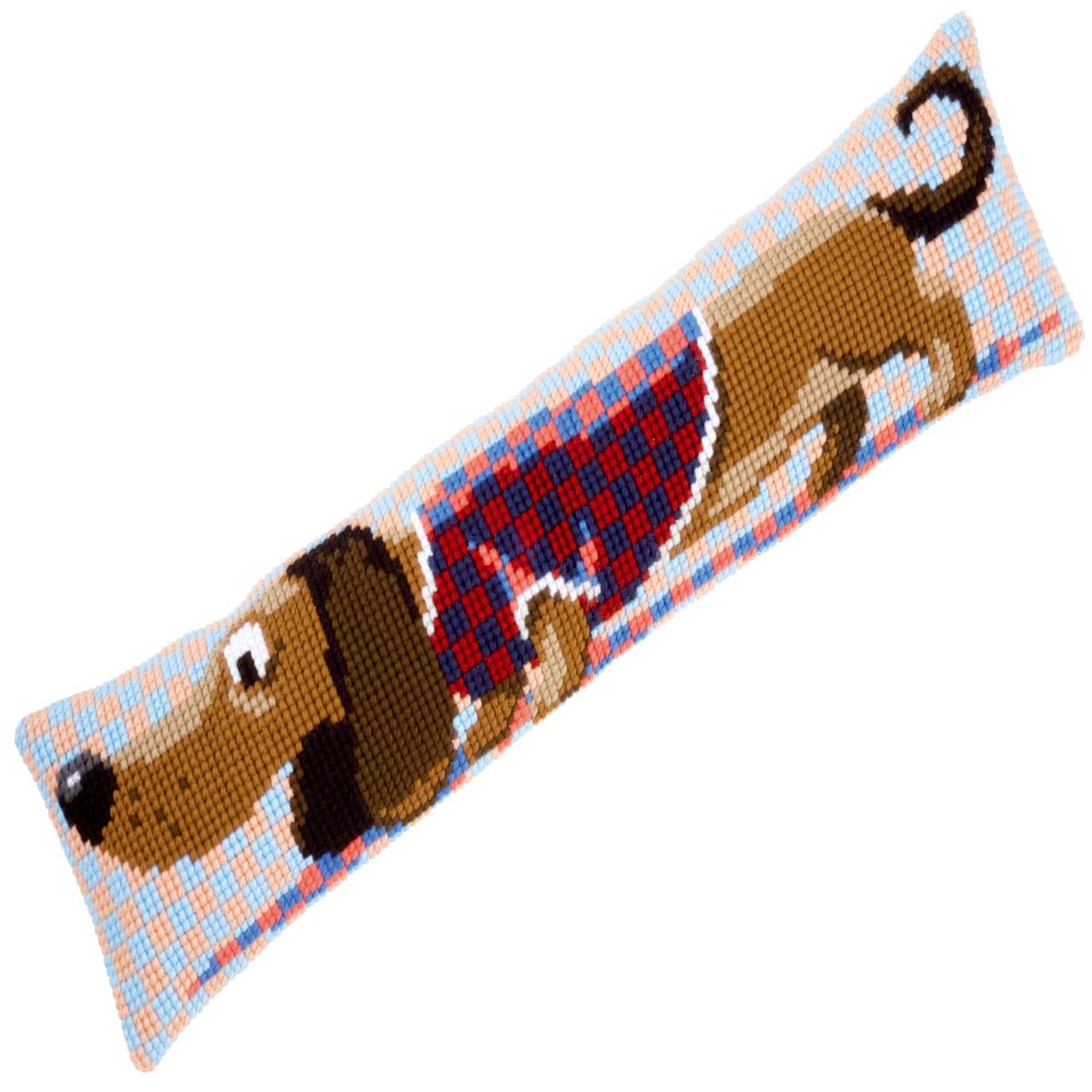 Vervaco Dachshund in Jacket Draft Stopper Needlepoint Kit