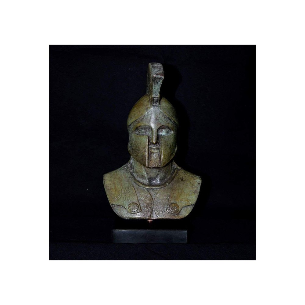 Talos Artifacts Leonidas King of Spartans Bronze Bust - Battle of Thermopylae - Lost Wax Cast
