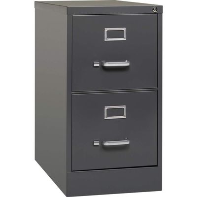 Lorell 2-Drawer Vertical Cabinet, 15 by 26-1/2 by 28-Inch, Charcoal