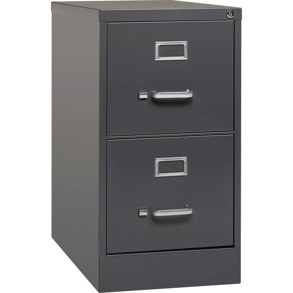 Lorell 2-Drawer Vertical Cabinet, 15 by 26-1/2 by 28-Inch, Charcoal