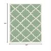SAFAVIEH Cambridge Collection Area Rug - 5' x 8', Teal & Ivory, Handmade Moroccan Trellis Wool, Ideal for High Traffic Areas in Living Room, Bedroom (CAM312T) view 2