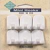 InterDesign 1 in. L White Plastic Mini Hook 6 pk view 1