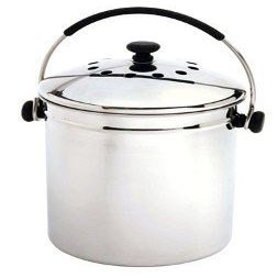Norpro Compost Keeper Egg, Vegetable 11" H X 8.25" Stainless Steel