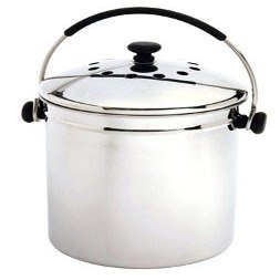 Norpro Compost Keeper Egg, Vegetable 11" H X 8.25" Stainless Steel