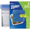Ziploc Plastic Food Storage Container Set, Clear, Pack of 3 view 3