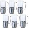 ADERIA H-AX Trevian A-Shaped Glass with Holder 8, 8.5 fl oz (240 ml), Set of 6, Made in Japan, High Ball, Water Split, Hot Water, Beer, Cup, Wedding, Celebration, Beer, Stylish, Popular, Ranking view 1